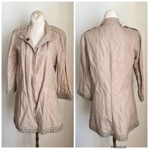 Gryphon Studded Tan Beige Jacket medium